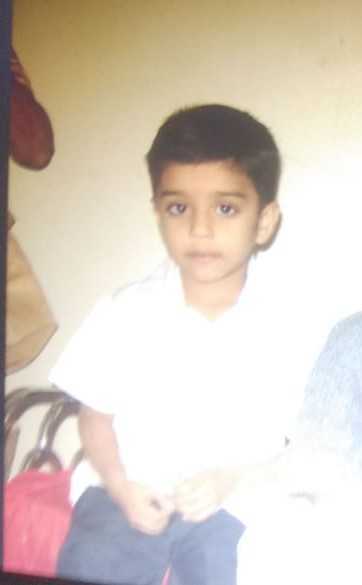 A childhood photo of Aditeya Prajapati